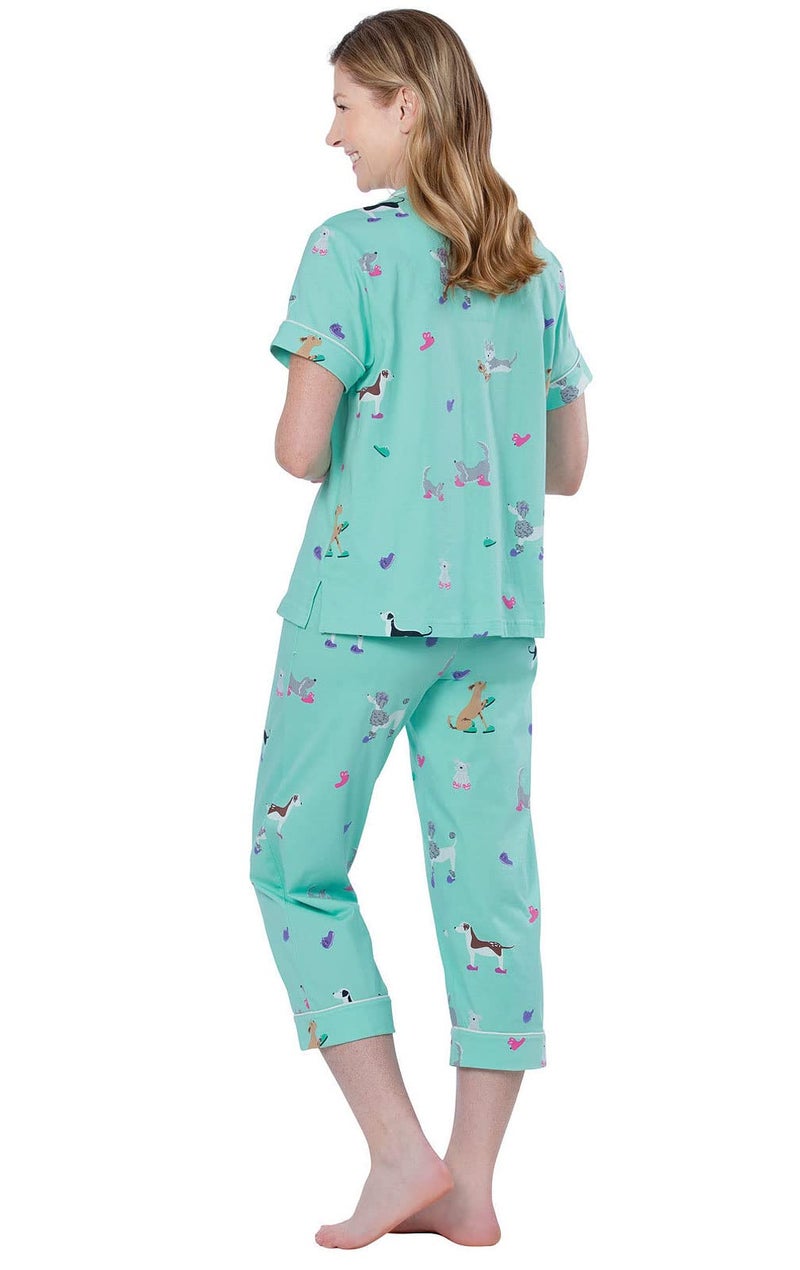 PajamaGram Dog Pajamas For Women - PJ Sets For Women, Blue, MD - Image 2